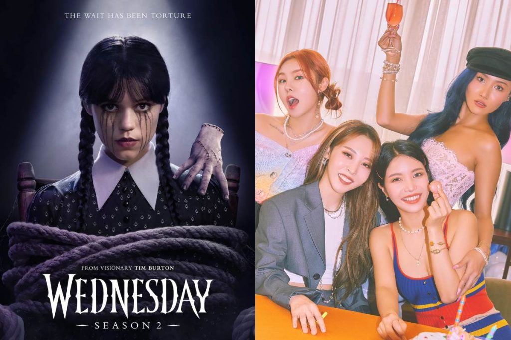 Wednesday plays Mamamoo on the show