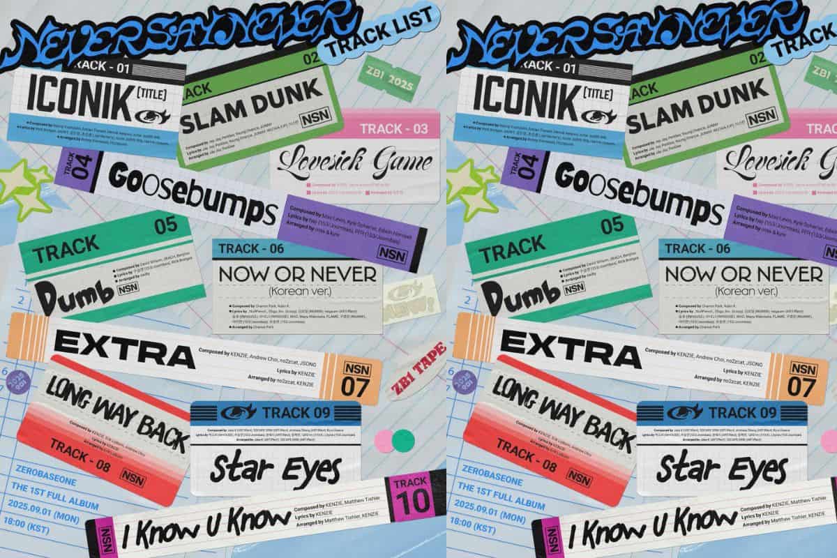 The tracklist was unveiled on ZEROBASEONE official media accounts 