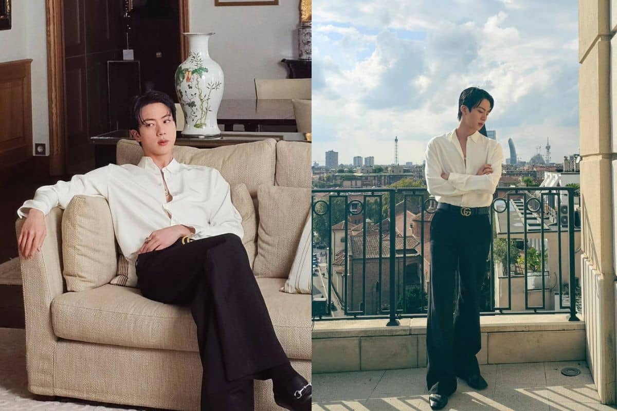 The idol sported the gucci belt like no other