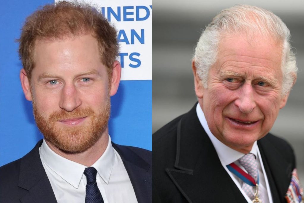 Prince Harry and King Charles meeting at Clarence House