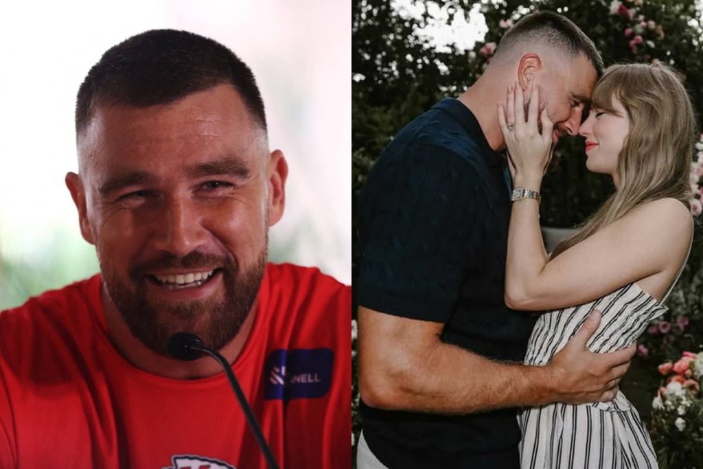 Travis Kelce and Taylor Swift Sao Paulo Brazil