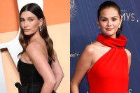Hailey Bieber opens up about rumors of a beef with Selena Gomez in a recent interview