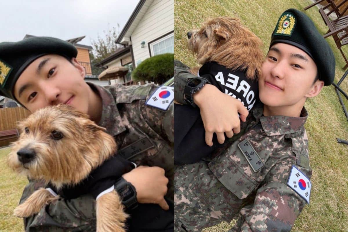 Hoshi is celebrating his military training!