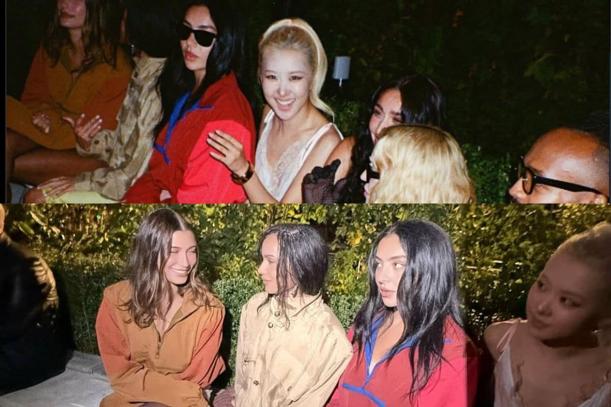 The comparission between the two posts featuring BLACKPINK's Rosé 