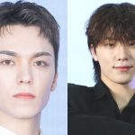 SEVENTEEN’s Vernon and Dino attend the F1 Singapore Grand Prix 2025