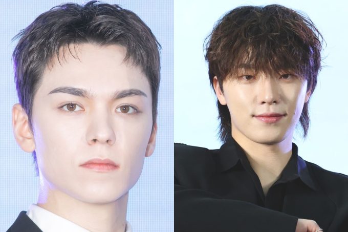 SEVENTEEN’s Vernon and Dino attend the F1 Singapore Grand Prix 2025