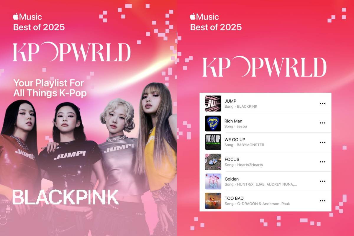 BLACKPINK leads Apple Music’s Top 10 KPop Songs of 2025, including solo songs from Jisoo and Jennie