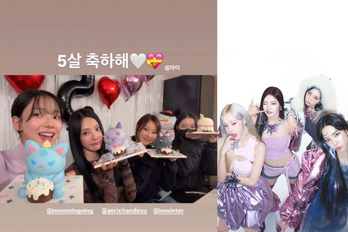 aespa marks five years together with a sweet and heartfelt group selfie