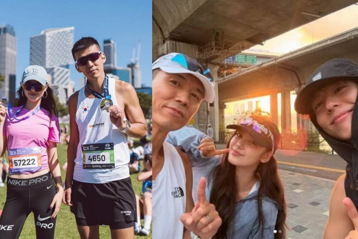 NewJeans Danielle spotted on early morning runs with singer Sean NewJeans Danielle spotted on early morning runs with singer Sean