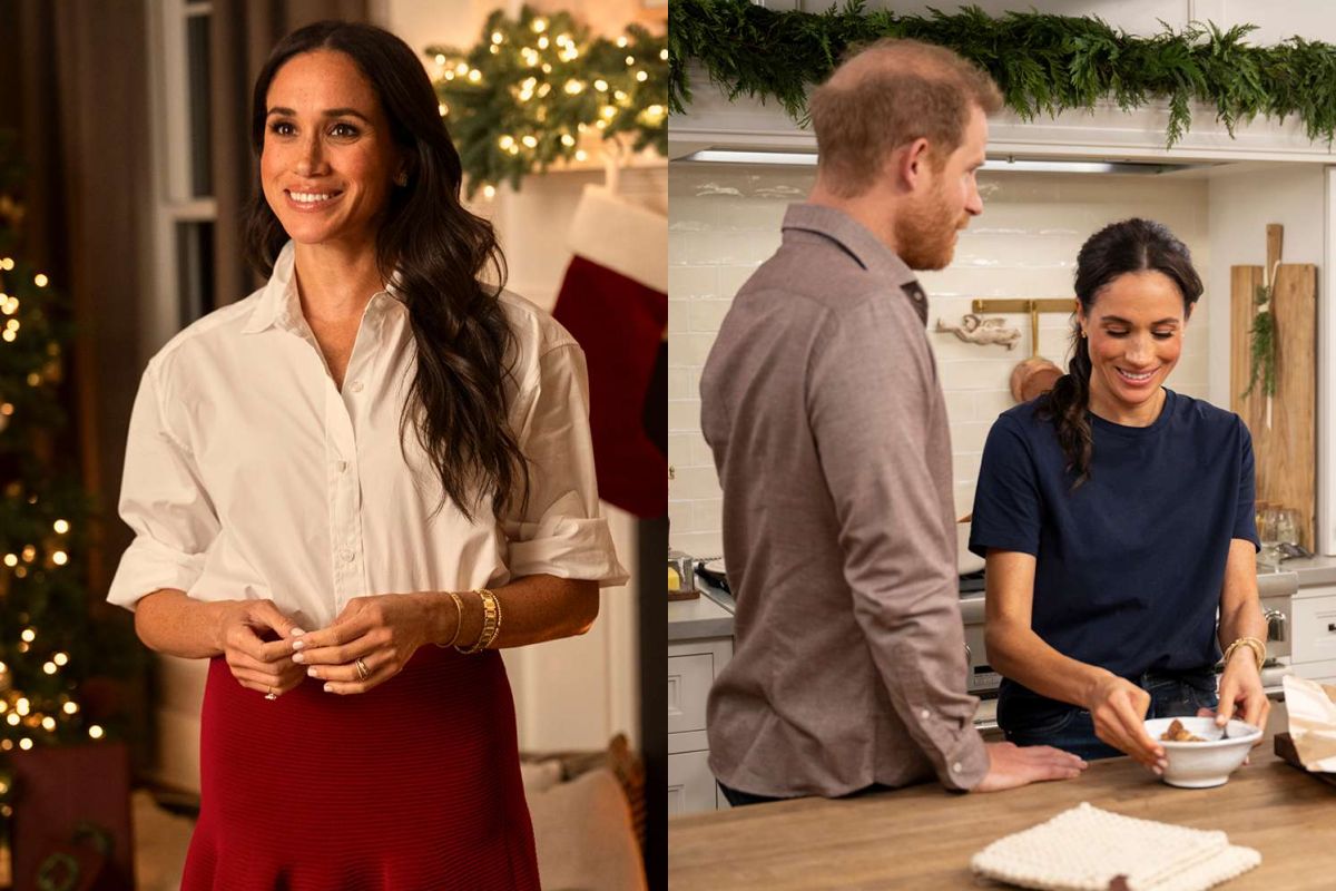 Meghan Markle laughs at Prince Harry's joke that he prefers her mom Doria's cooking during Christmas special