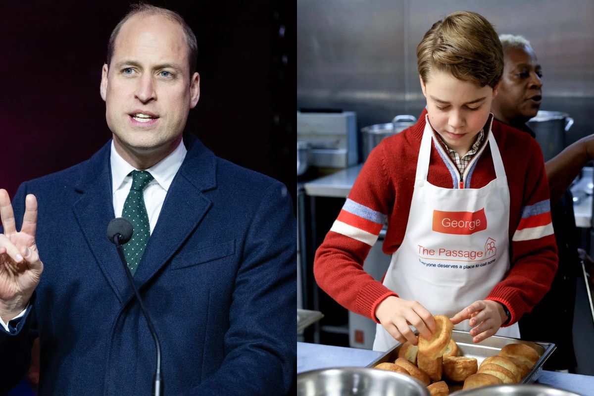 Prince George joins Prince William at The Passage Charity in preparing Christmas lunch