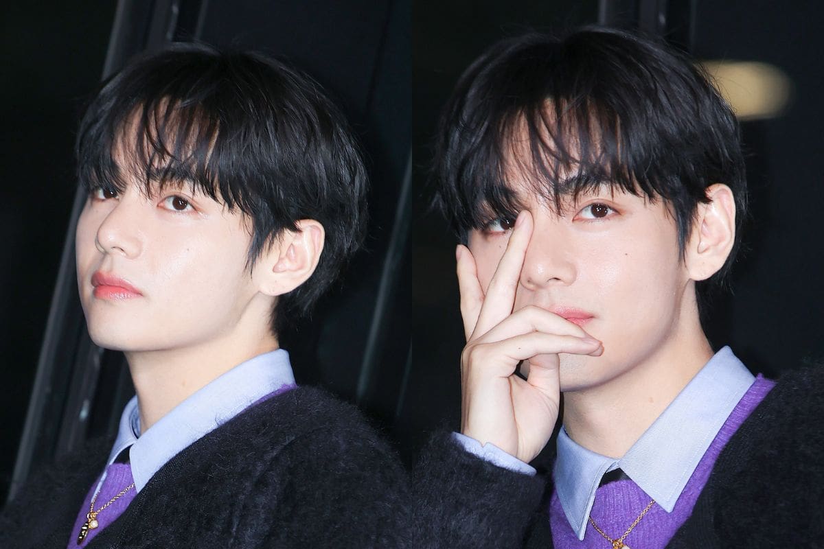 BTS' V attends CELINE’s year-end event in Gangnam V looked gorgeous in new celine event