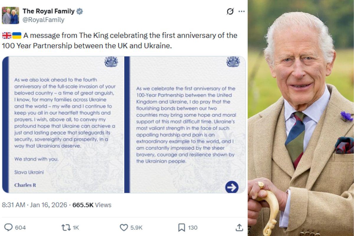 King Charles III's recent message was shared with an unusual error on social media