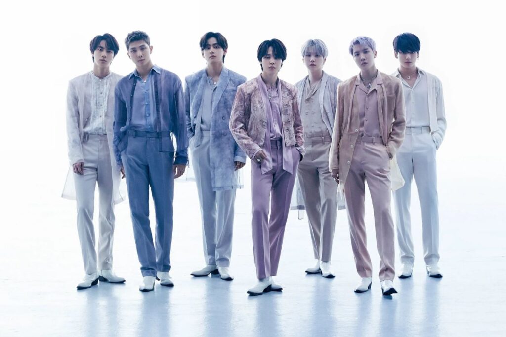 BTS is officially back in South Korea after filming overseas for their new album, “ARIRANG,”