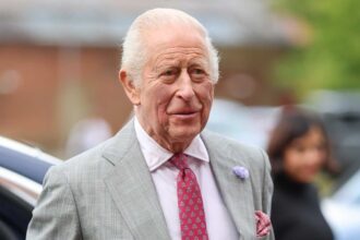 King Charles III attends the opening show of London Fashion Week