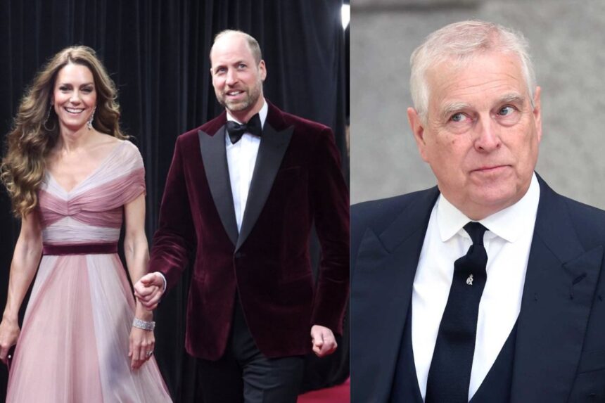 Prince William and Kate Middleton attend the BAFTA Film Awards amid the ex-prince Andrew scandal