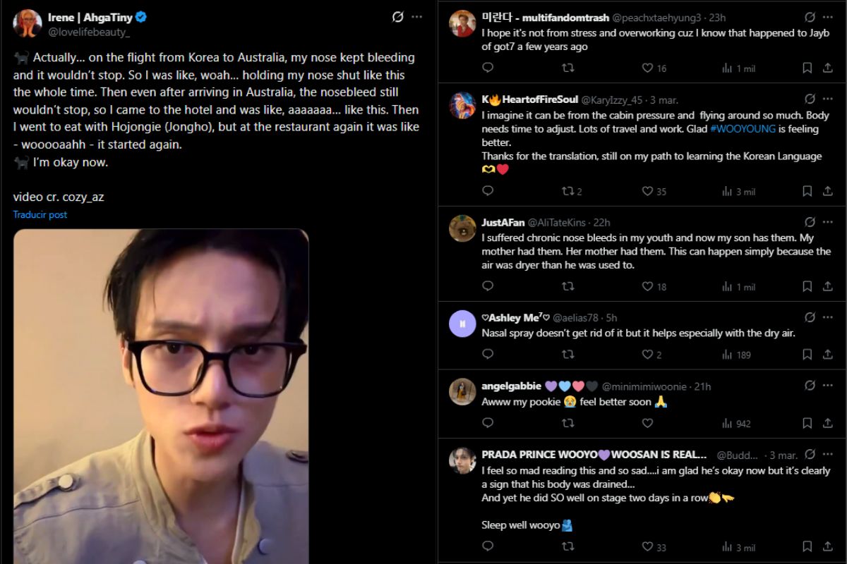 ATEEZ's Wooyoung reveals he suffered a severe nosebleed during a flight