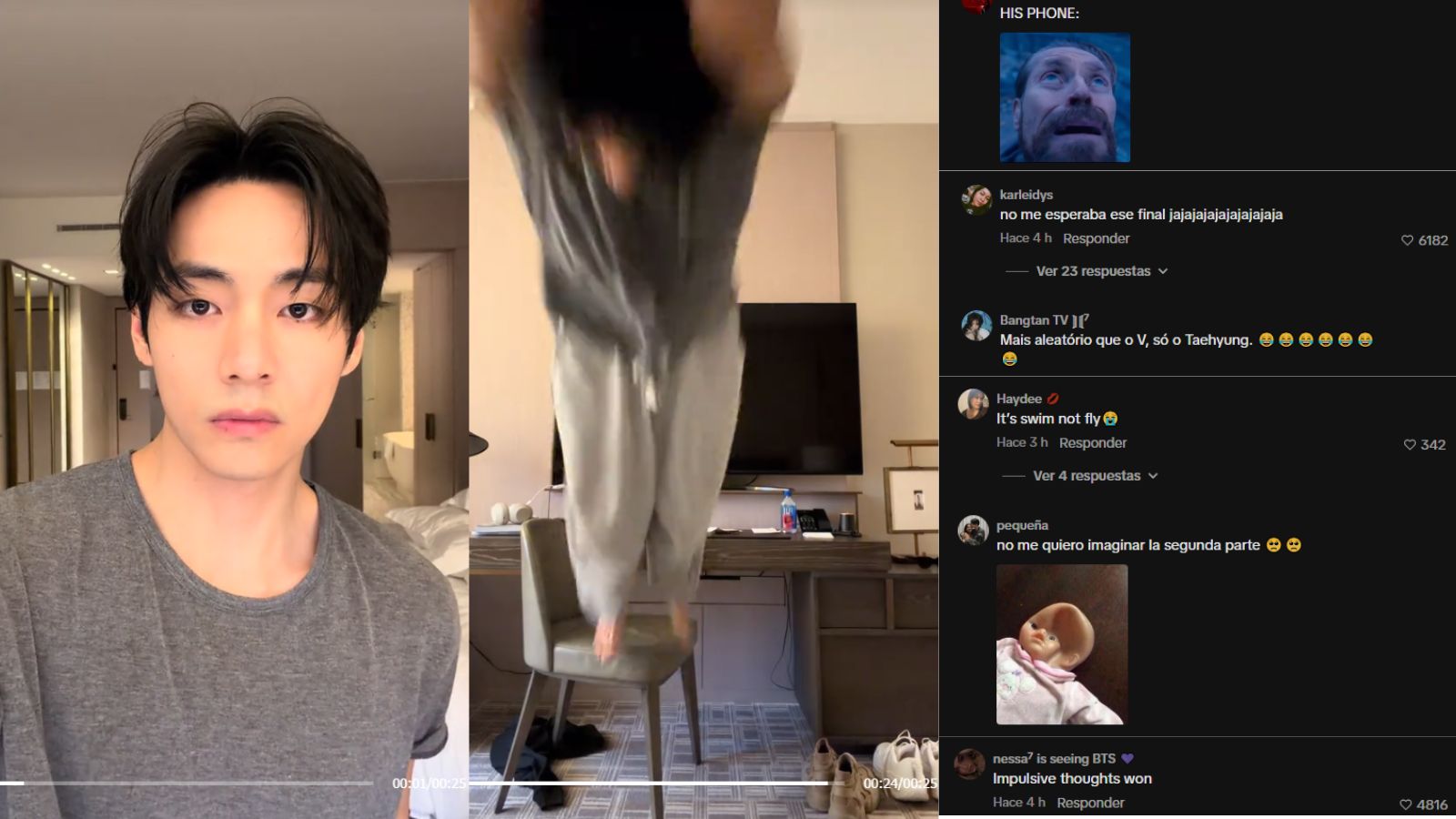 BTS' V swims towards ARMY in a hilarious new TikTok video