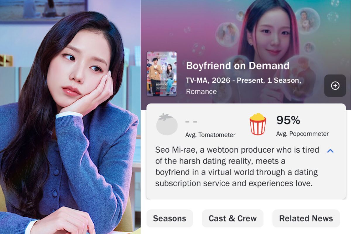 Jisoo and Seo In-guk's 'Boyfriend on Demand' debuts with a 95% rating on Rotten Tomatoes