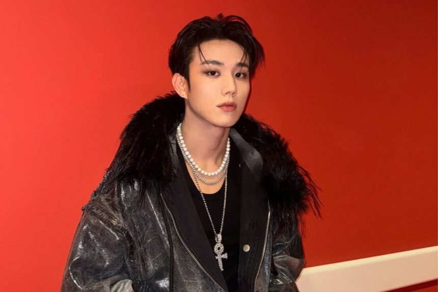 Intak shows off his bulge during a P1Harmony concert in Amsterdam