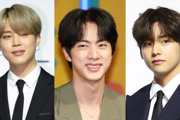 Jin leads BTS members V and Jimin during a new cooking moment