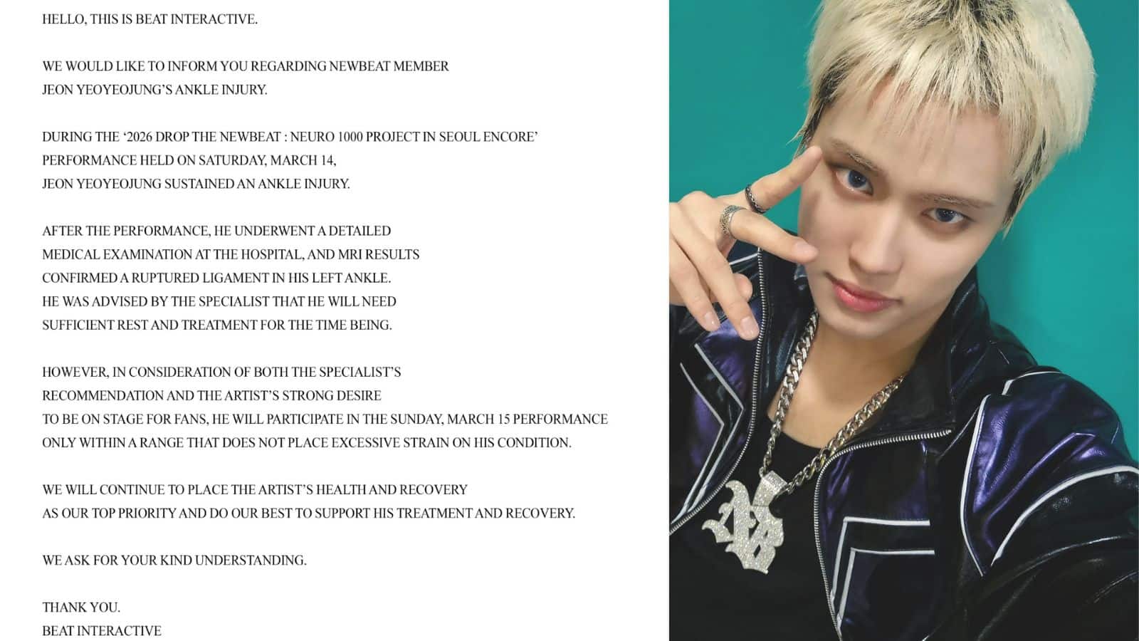 The idol will be performing in the upcoming show!