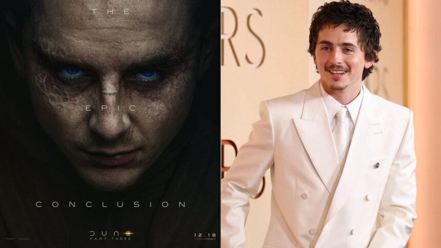 Timothée Chalamet promotes Dune Part Three after his Oscars loss