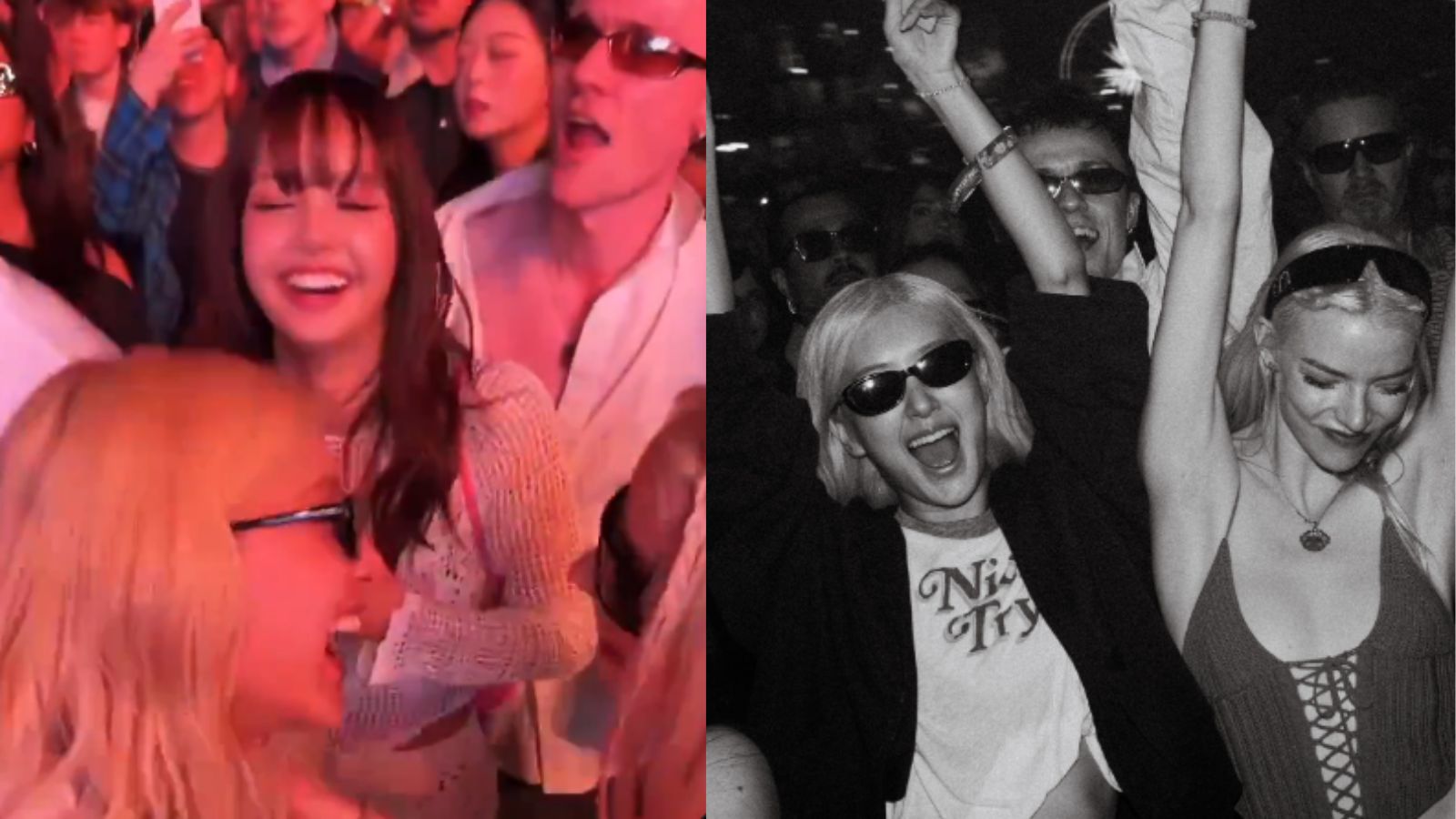 BLACKPINK's Lisa and Rosé dance with Anya Taylor-Joy at Coachella 2026