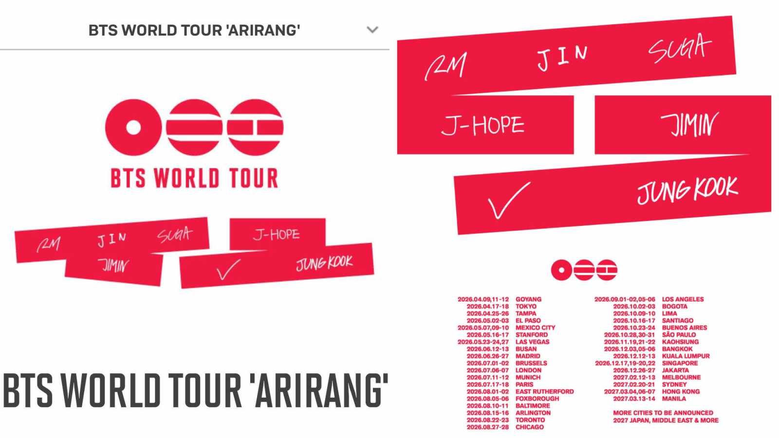 BTS releases trailer for ARIRANG live viewing events ahead of their world tour