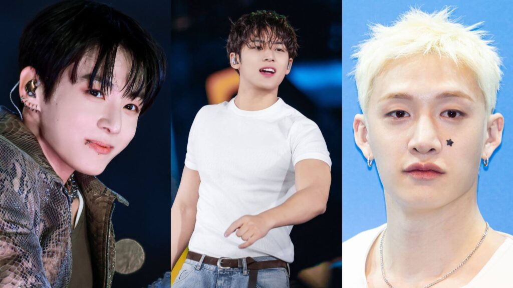 BTS' Jungkook, SEVENTEEN's Mingyu, and Stray Kids' Bang Chan wear a friendship ring
