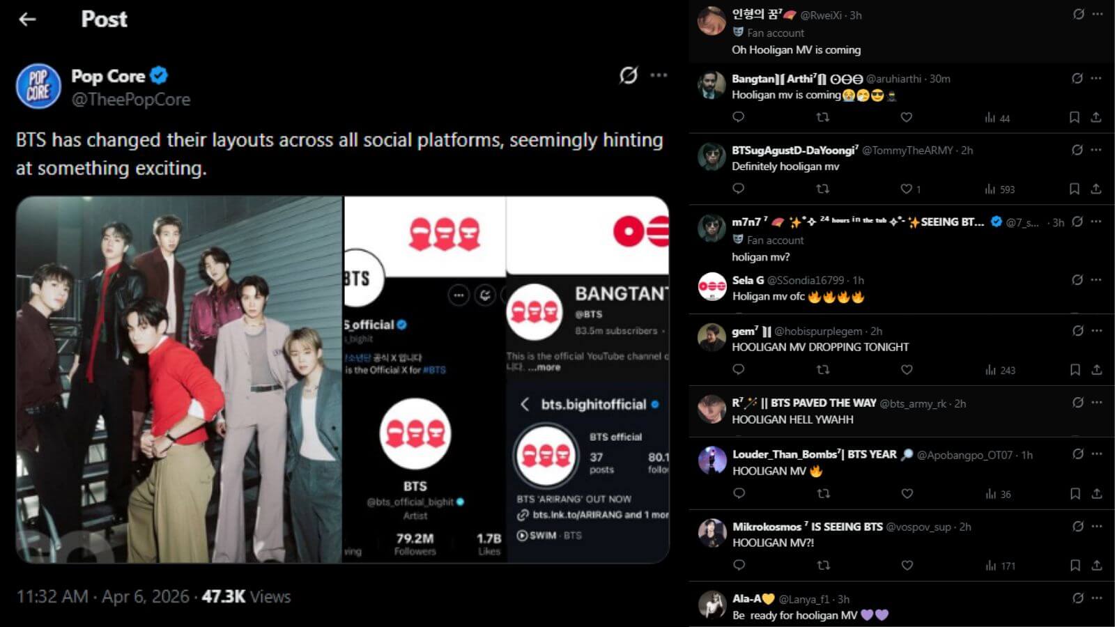 BTS seems to be teasing the 'Hooligan' music video coming soon