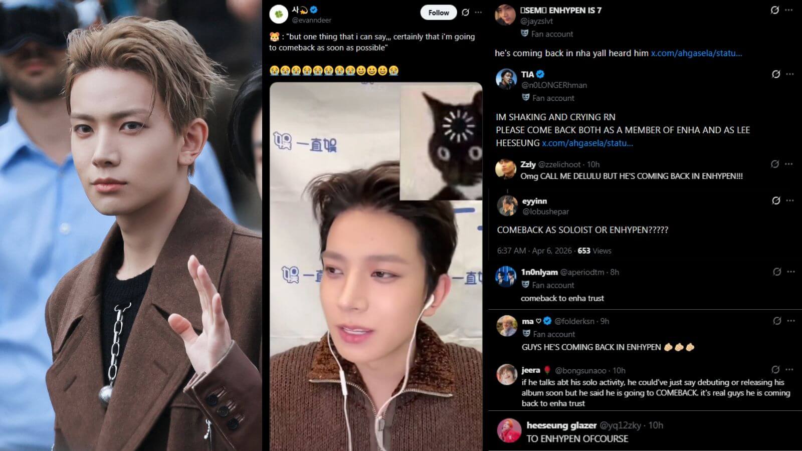 Heeseung sparks rumors of returning to ENHYPEN in recent statements