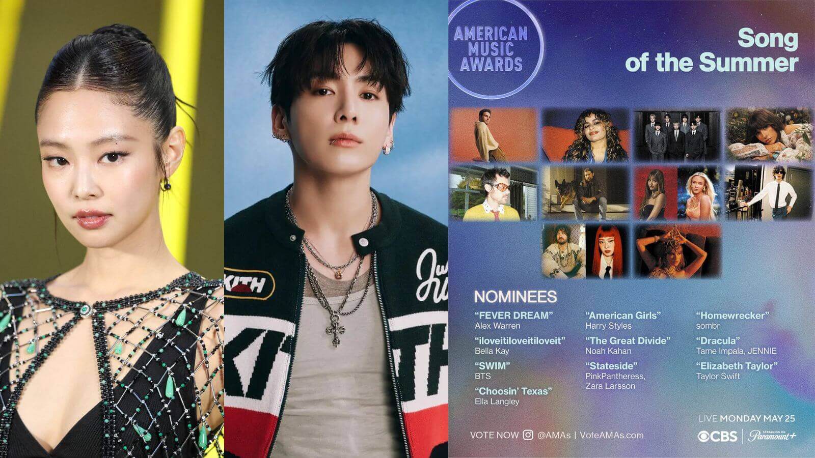 BLACKPINK's Jennie and BTS compete at the 2026 American Music Awards