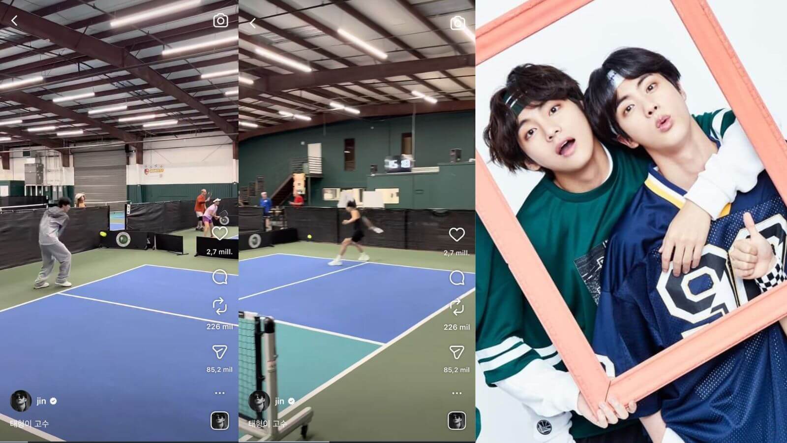 BTS: Jin praises V's pickleball skills after playing together