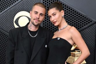 Justin Bieber shares a family moment with Hailey Bieber and his son during Coachella headlining set