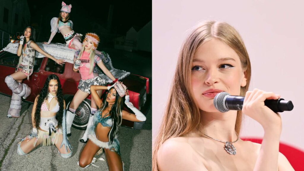 KATSEYE drops the music video for “Pinky Up,” featuring a Vivian Wilson cameo