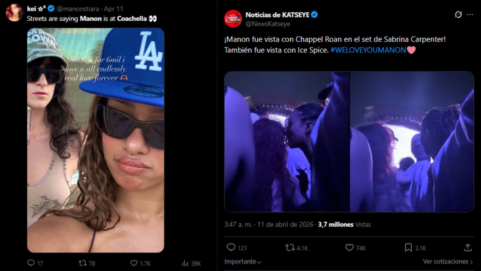 KATSEYE’s Manon was spotted at Coachella 2026