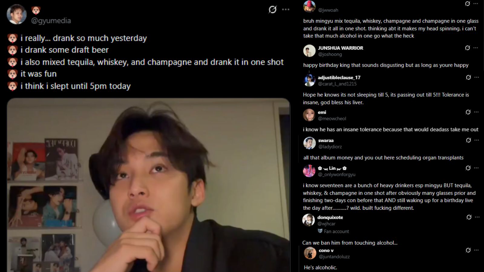 SEVENTEEN's Mingyu's excessive alcohol consumption at a private party generates concern