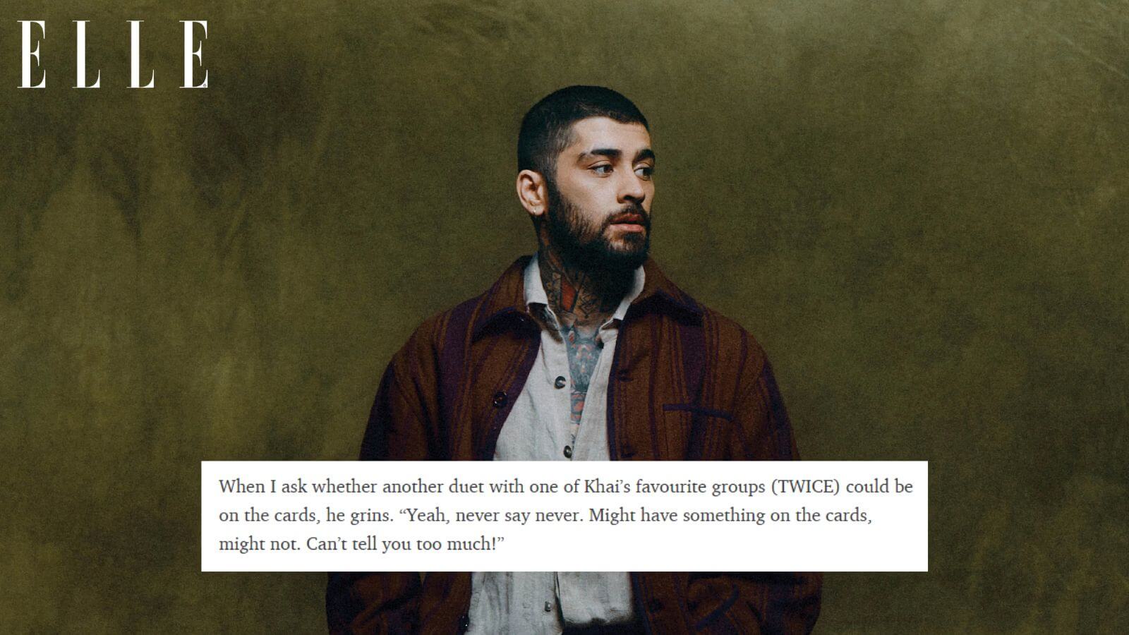 Zayn talk about a possible collaboration with TWICE