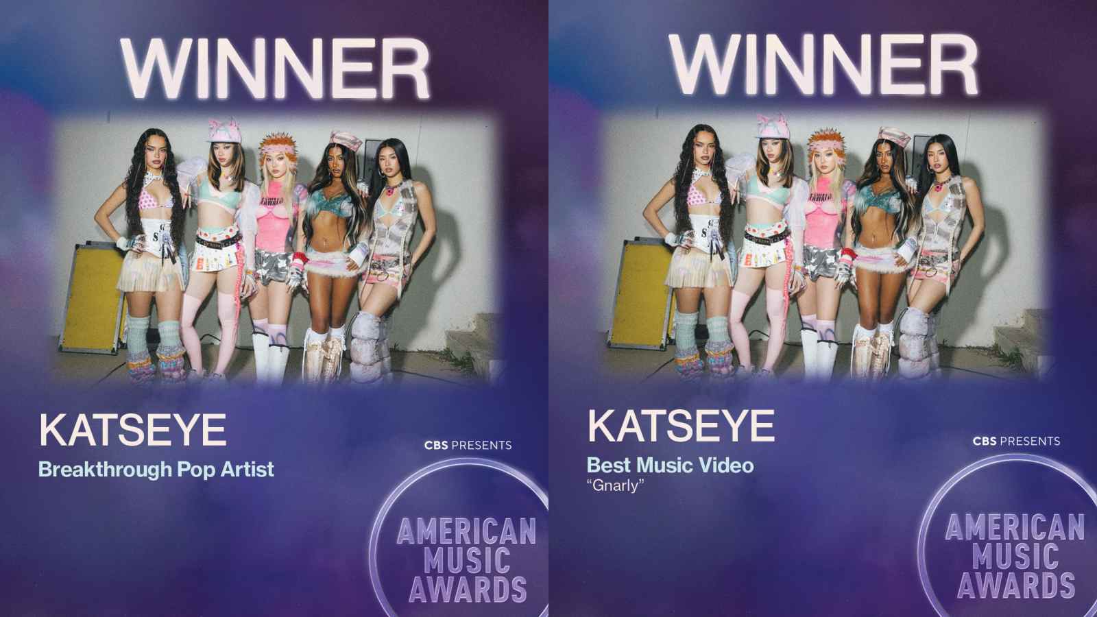 KATSEYE wins three awards at the American Music Awards KATSEYE wins three awards at the American Music Awards
