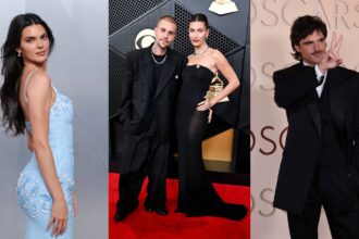 Kendall Jenner and Jacob Elordi join Hailey and Justin Bieber for a group night out in Montecito
