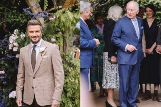 King Charles meets David Beckham at the Chelsea Flower Show