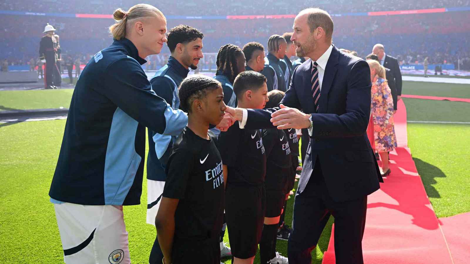 Prince William attends the FA Cup Final before supporting Aston Villa as a soccer fan