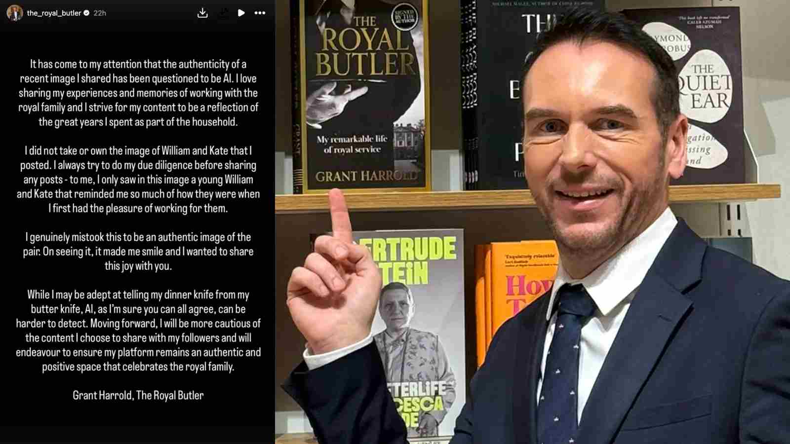 Former royal butler apologizes after sharing suspected AI photo of Prince William and Princess Kate Middleton Former royal butler apologizes after sharing suspected AI photo of Prince William and Princess Kate Middleton