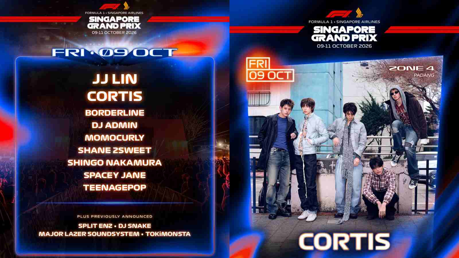 CORTIS joins the Formula 1 Singapore Grand Prix Concert lineup