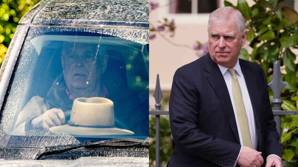 Ex-Prince Andrew appears with a facial bruise during a rare public appearance
