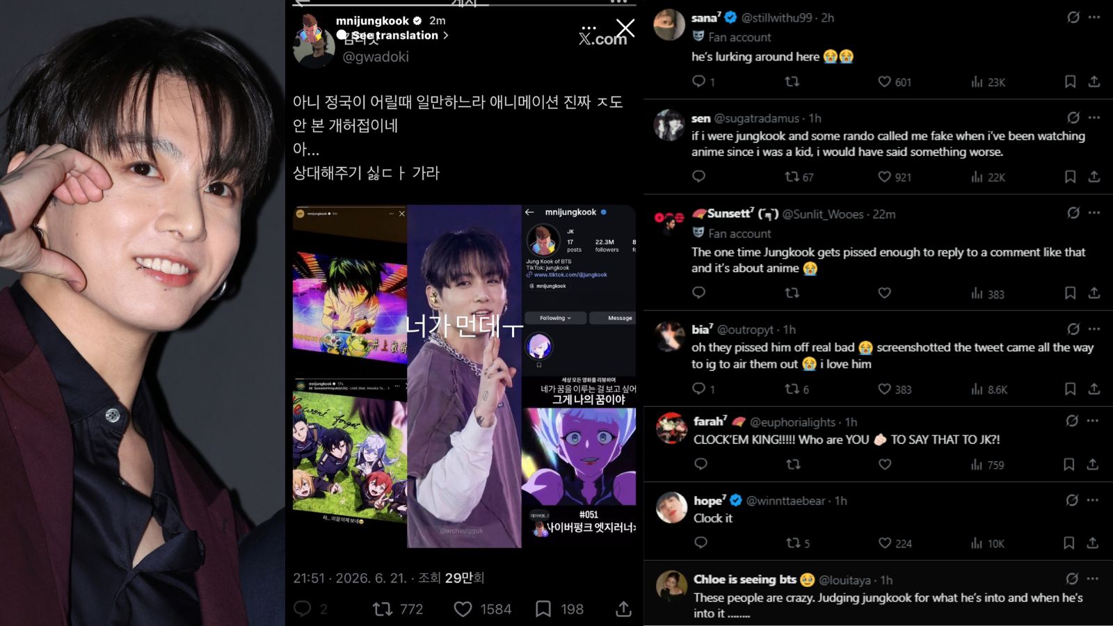 BTS' Jungkook shuts down a hater with a sharp Instagram response BTS' Jungkook shuts down a hater with a sharp Instagram response