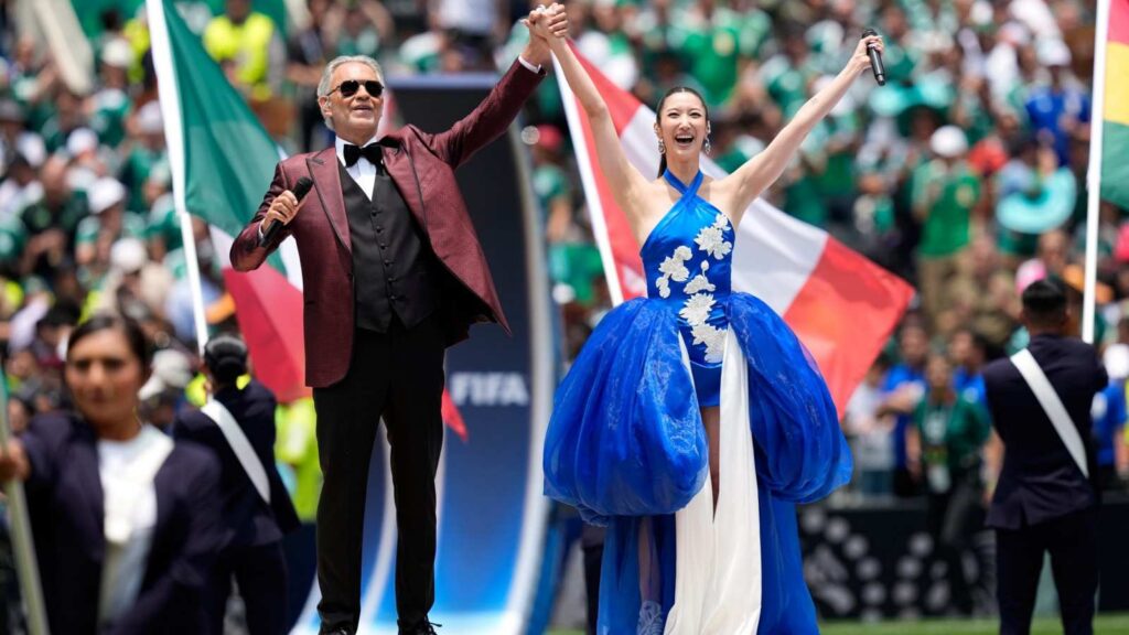 KPop Demon Hunters’ EJAE performs at the FIFA World Cup alongside Andrea Bocceli
