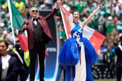 KPop Demon Hunters’ EJAE performs at the FIFA World Cup alongside Andrea Bocceli