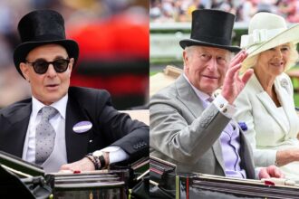 King Charles and Queen Camilla welcome Stanley Tucci to Royal Ascot